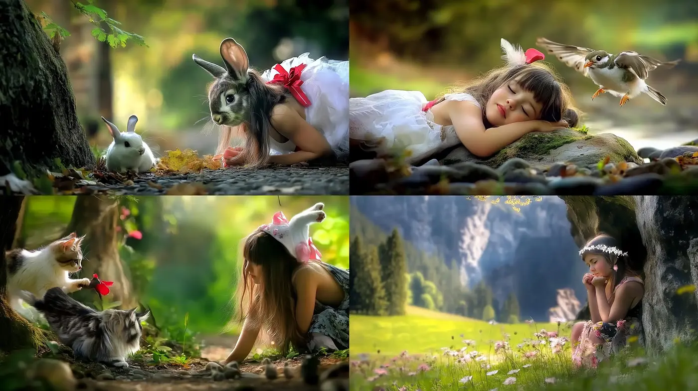 Enchanted Whimsical Realism with Vibrant Lushness - Midjourney sref style