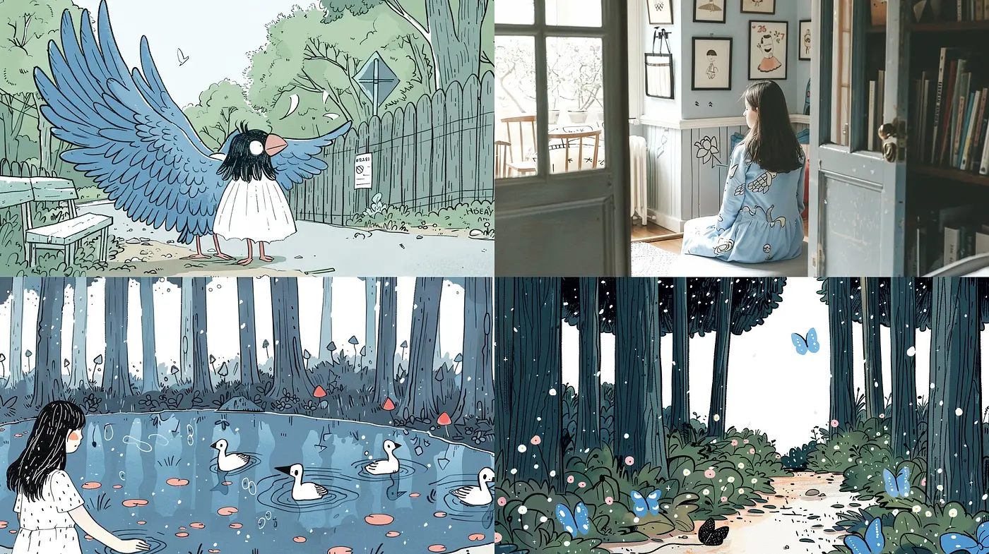 Whimsical Storybook Vistas in Washed-Out Watercolor Hues - Midjourney sref style