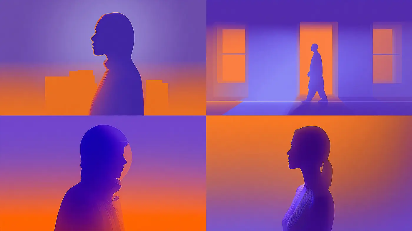 Ethereal Silhouettes in a Vivid Color Spectrum - Midjourney sref style
