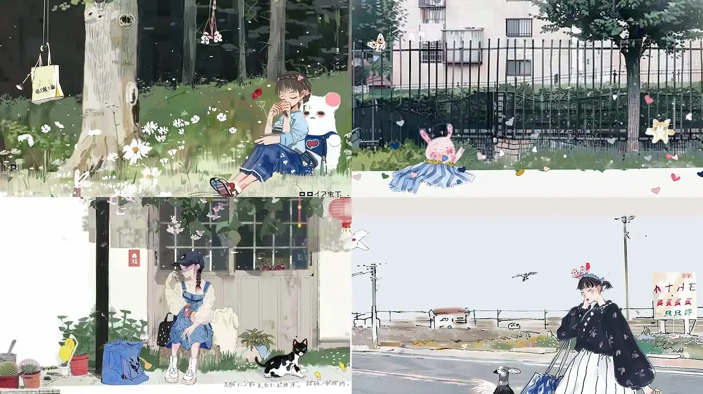 Whimsical and Playful Art with a Touch of Nostalgia - Midjourney sref style