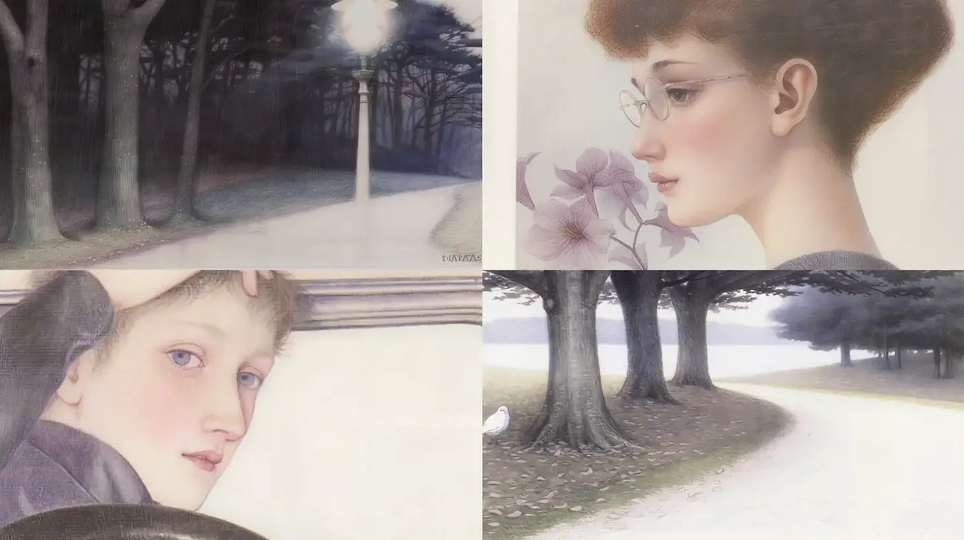 Subtle Elegance with Ethereal Undertones in Soft Color Palettes - Midjourney sref style