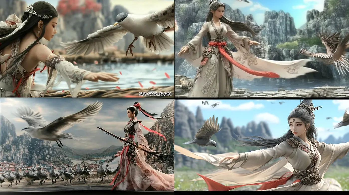 Elegant Fantasy Realism Blending Nature and Tradition - Midjourney sref style