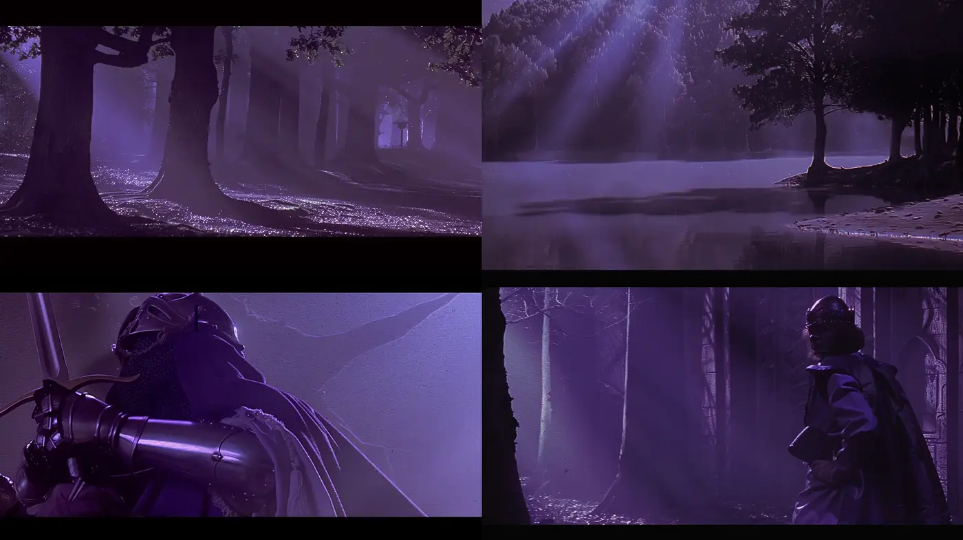 Ethereal Nocturne in Monochromatic Violet - Midjourney sref style