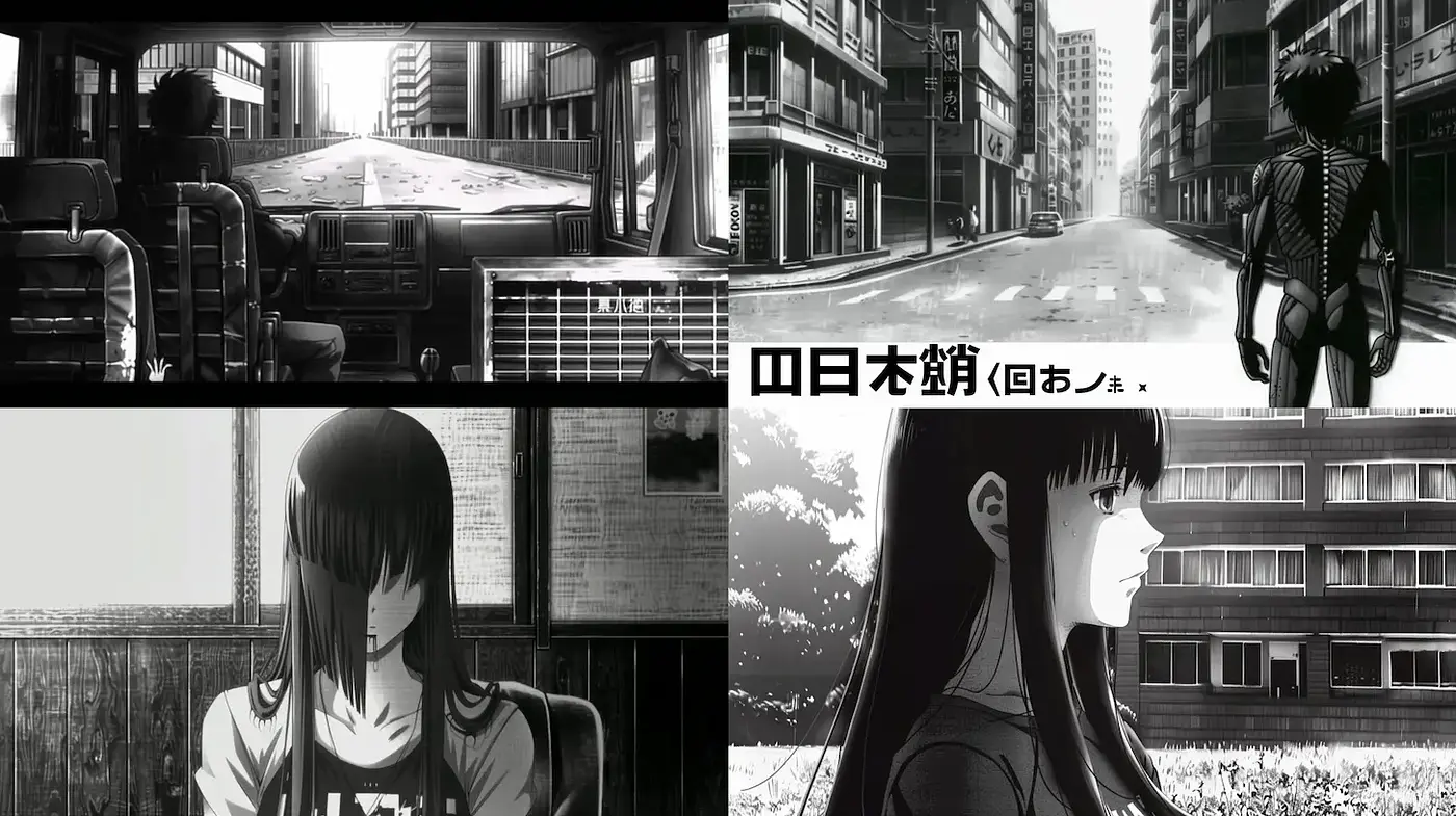 Moody and Atmospheric Black and White Urban Scenes with a Touch of Melancholy - Midjourney sref style