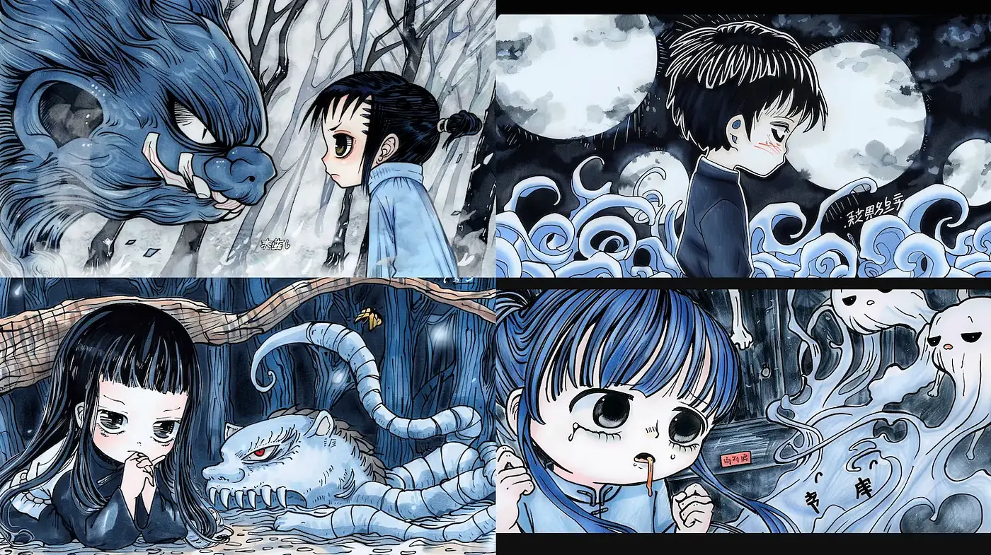 Intricate Illustrations with a Supernatural and Whimsical Charm - Midjourney sref style