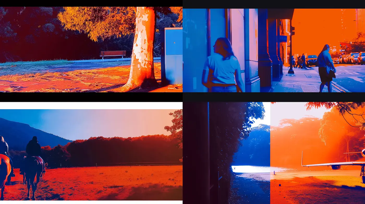 Sundown Hues: A Study in Warm Chromatic Echoes - Midjourney sref style