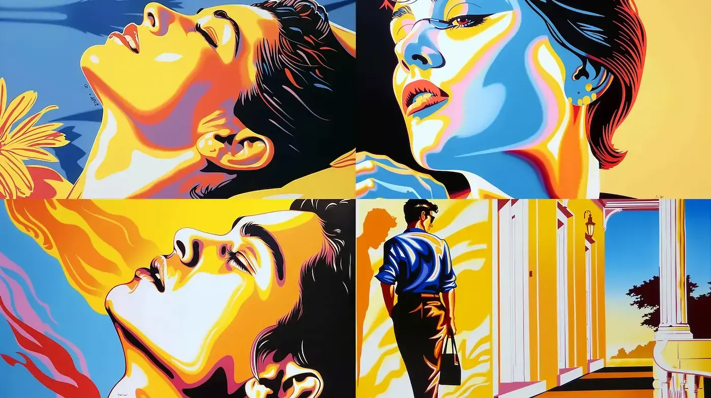 Vibrant Pop Art with a Surreal Twist - Midjourney sref style