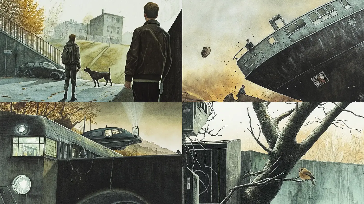 Elegiac Dystopian Vistas: An Homage to Muted Melancholia - Midjourney sref style