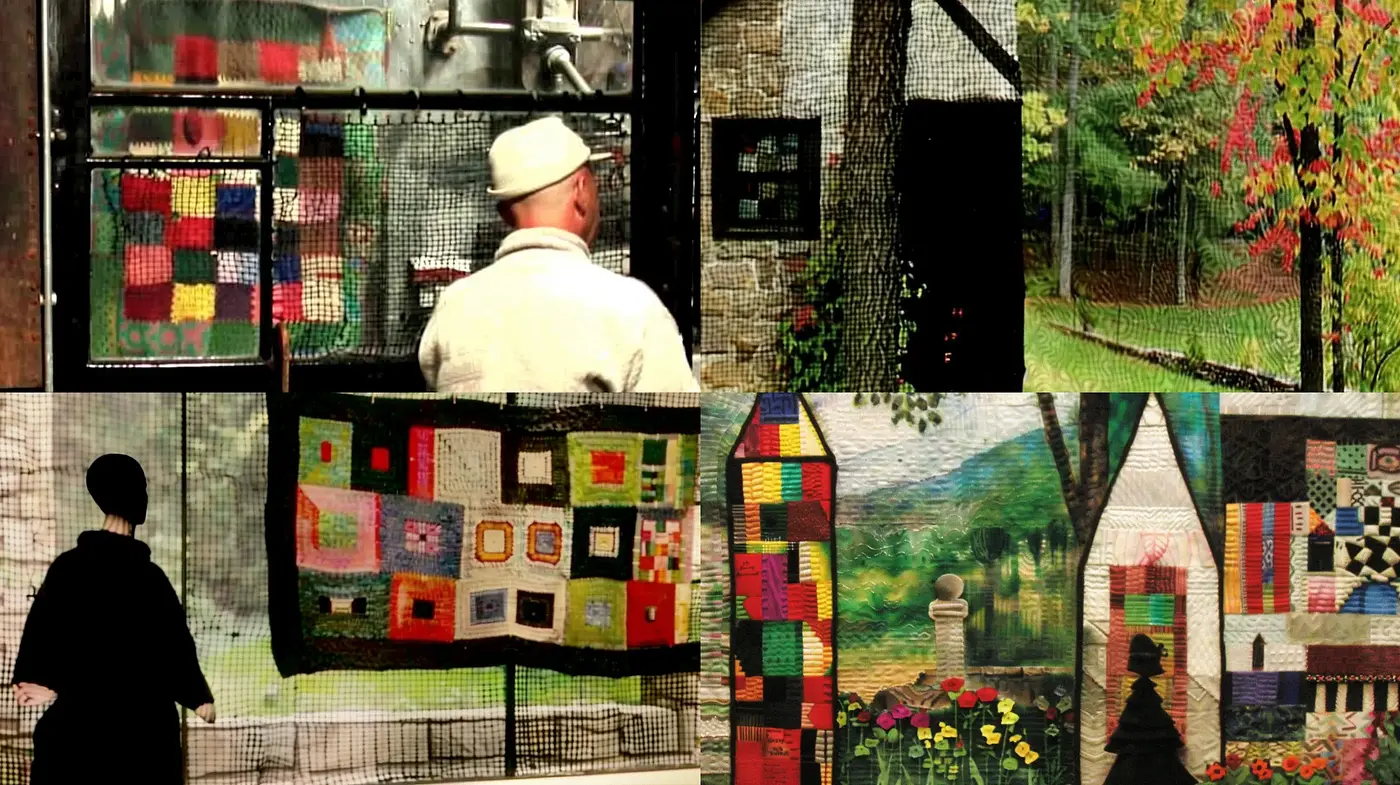 Patchwork Mosaic: A Tapestry of Textured Vignettes - Midjourney sref style