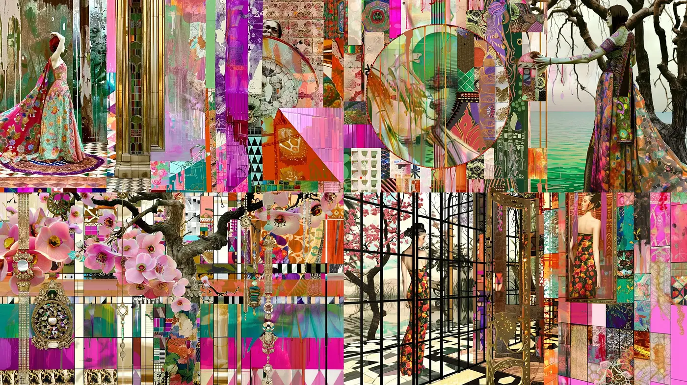 Eclectic Tessellation of Historical and Contemporary Textures - Midjourney sref style