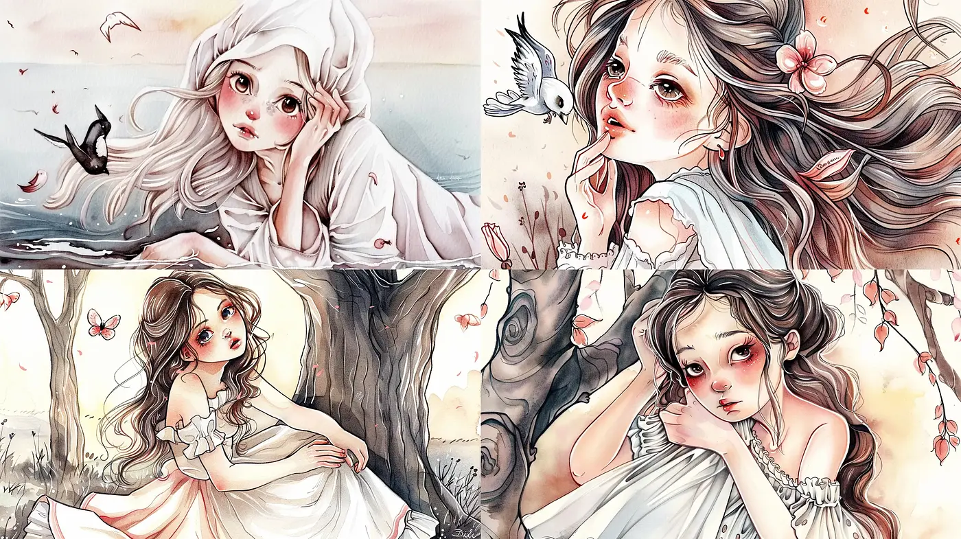 Whimsical Pastoral Storybook Illustrations - Midjourney sref style