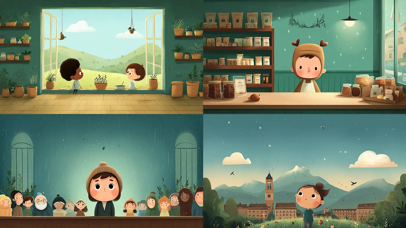 Charming Illustrations with Whimsical Simplicity - Midjourney sref style