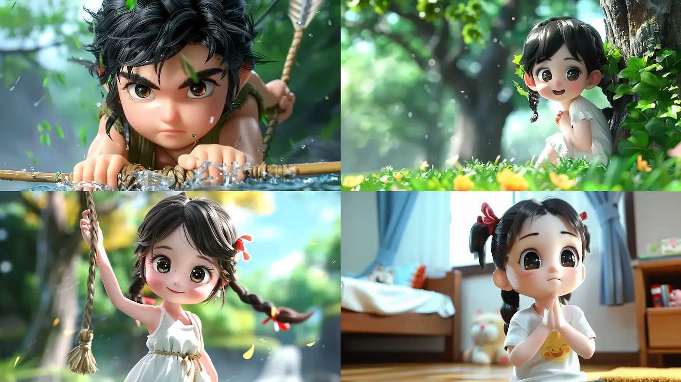 Enchanting Luminous Anime-Inspired Vignettes - Midjourney sref style
