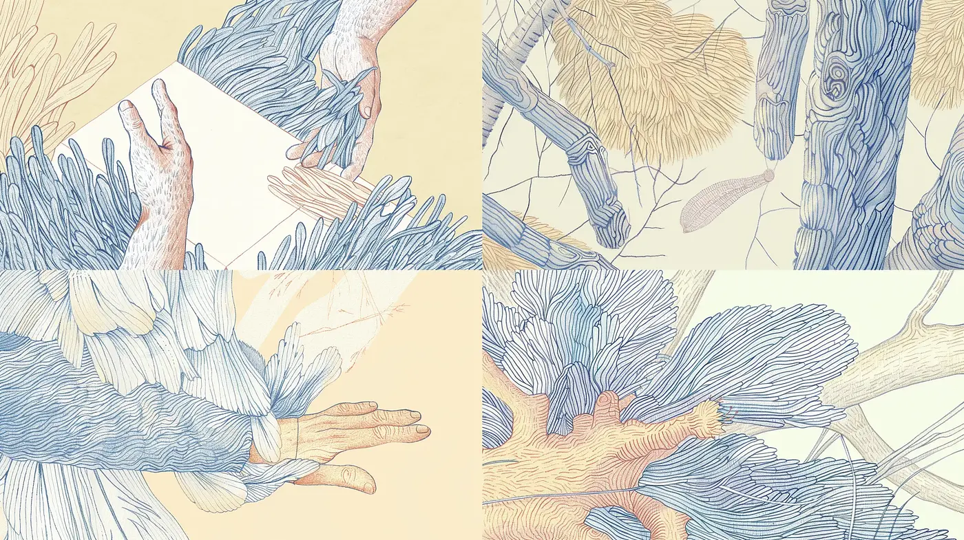 Ethereal Linearity: An Exercise in Soothing Hues and Delicate Forms - Midjourney sref style