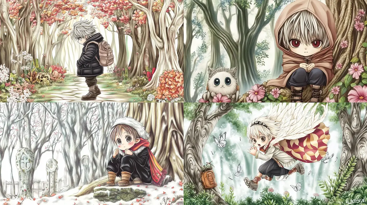 Enchanted Whimsical Woods: A Fantastical Anime-Inspired Art Series - Midjourney sref style