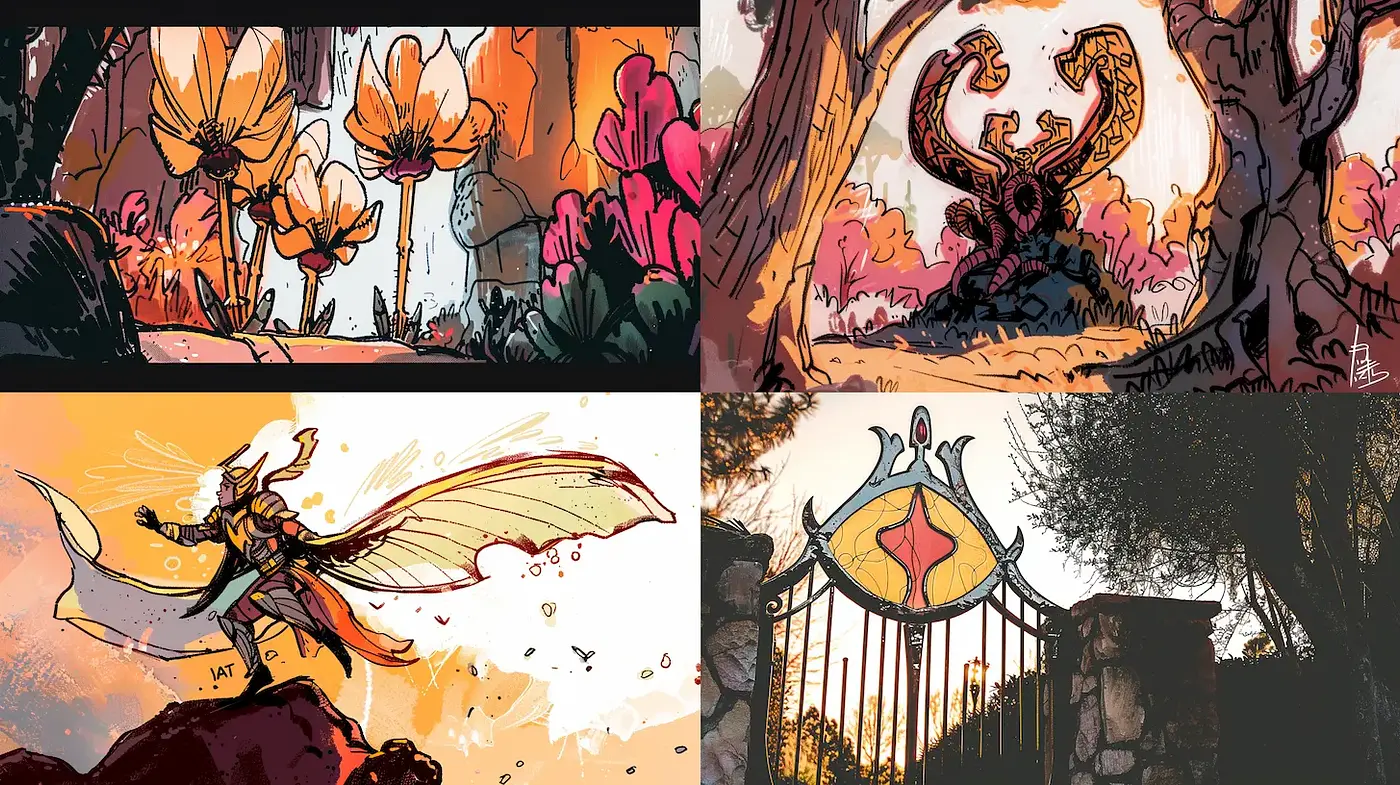 Vibrant and Expressive Illustrative Style with a Fantasy Element - Midjourney sref style
