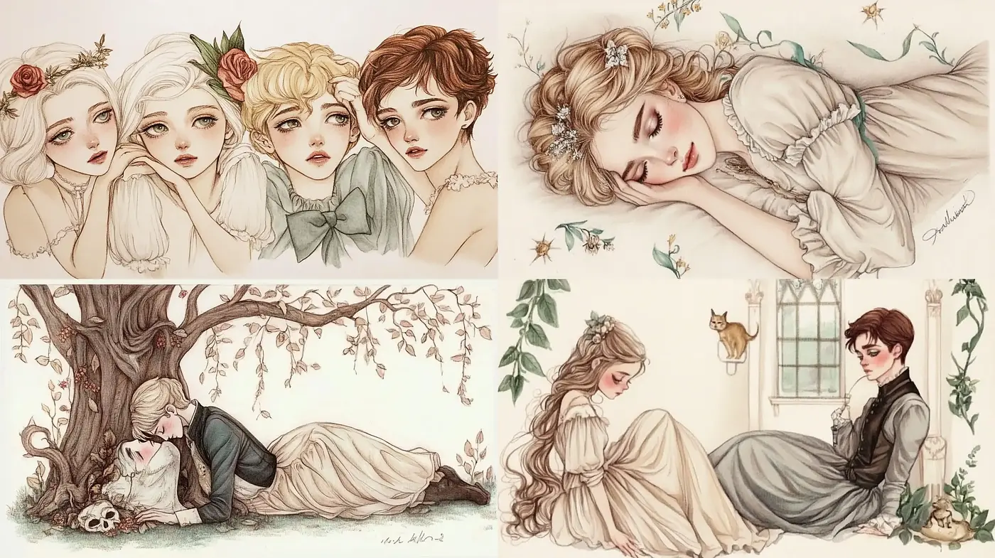 Whimsical Storybook Illustration with Pastel Tones - Midjourney sref style