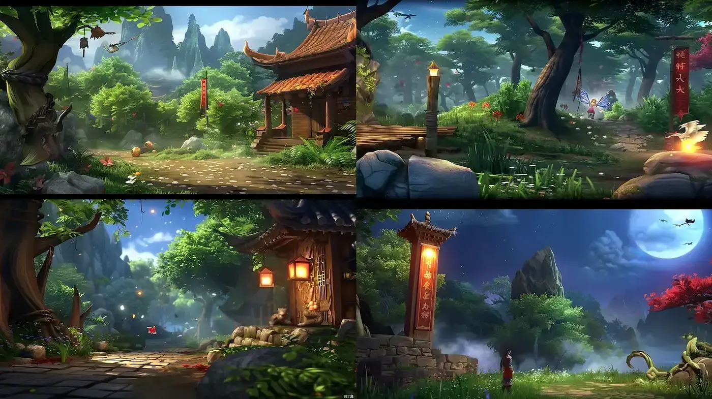 Enchanting Asian-inspired Landscapes with a Serene Atmosphere - Midjourney sref style