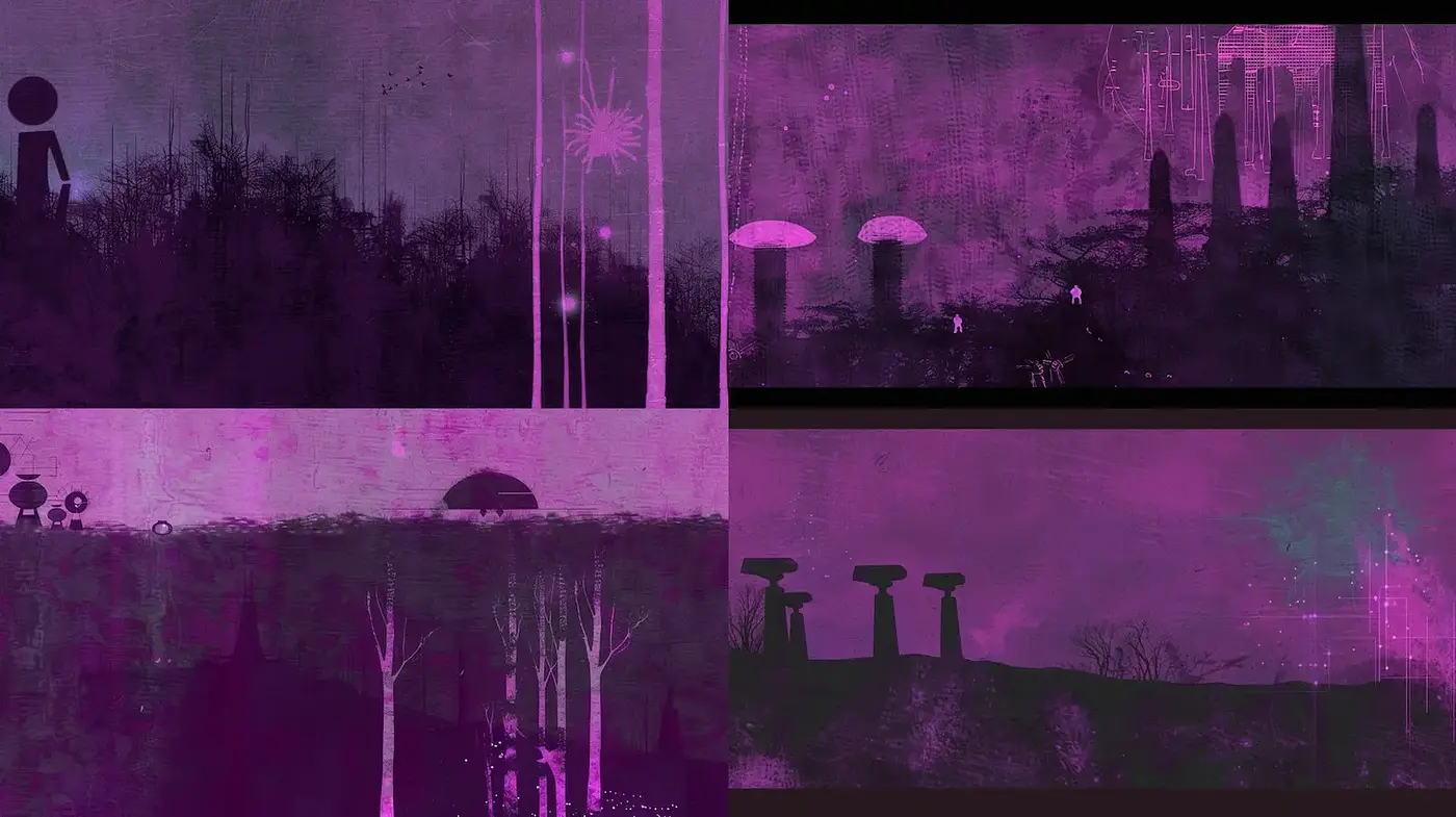 Ethereal and Surreal Landscapes with a Mystical Atmosphere - Midjourney sref style