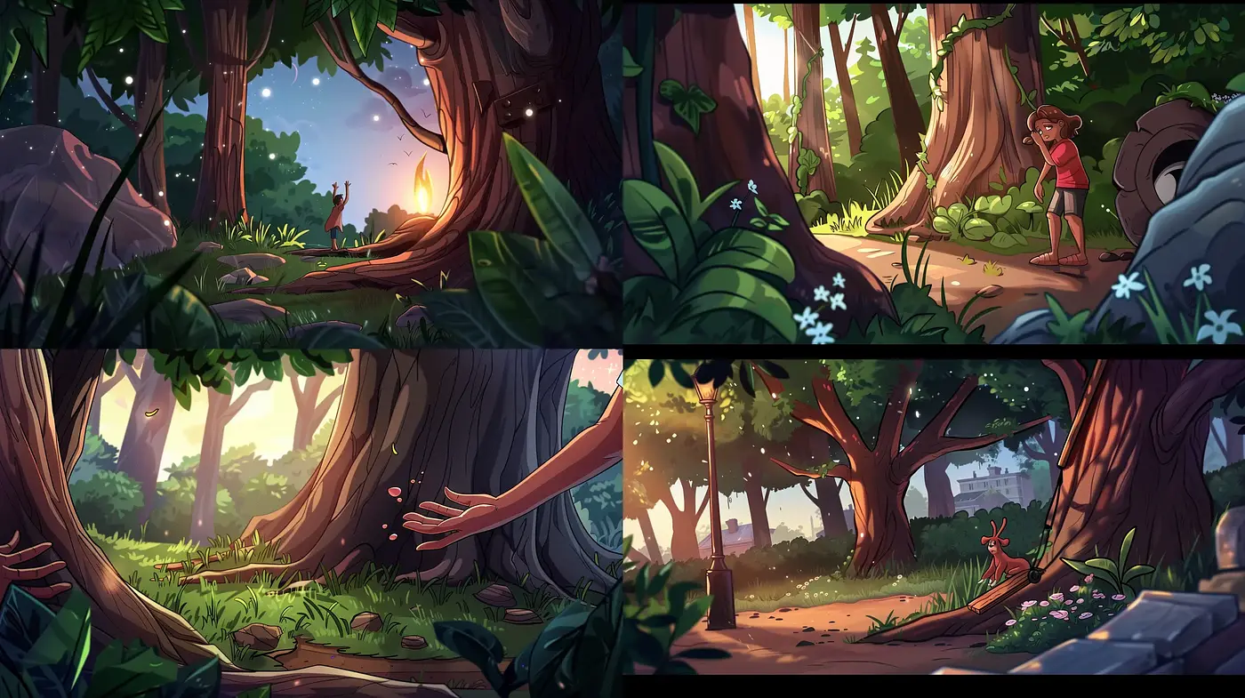 Enchanted Twilight: A Harmonious Fusion of Nature and Whimsy - Midjourney sref style
