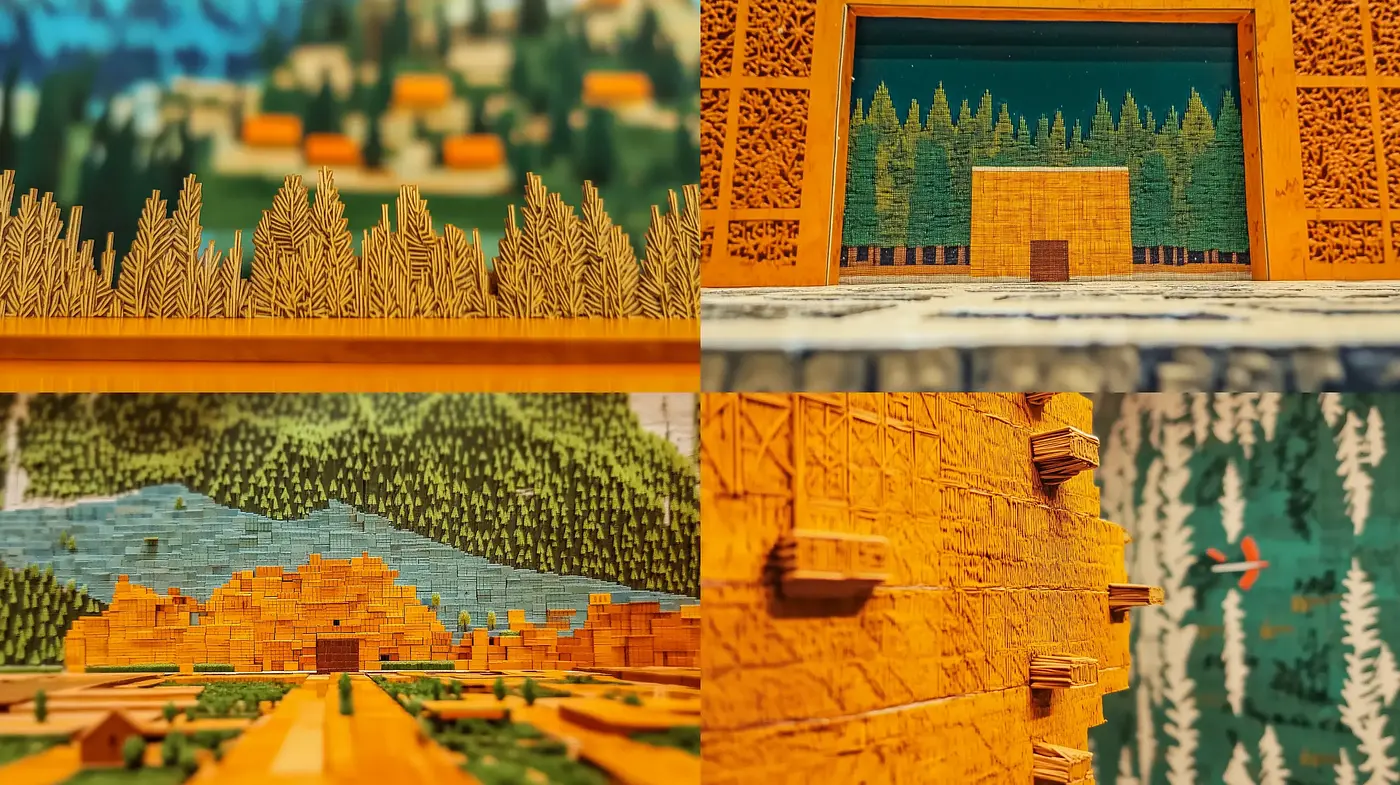 Textured Tapestry of Geometric Serenity in Earthy Hues - Midjourney sref style