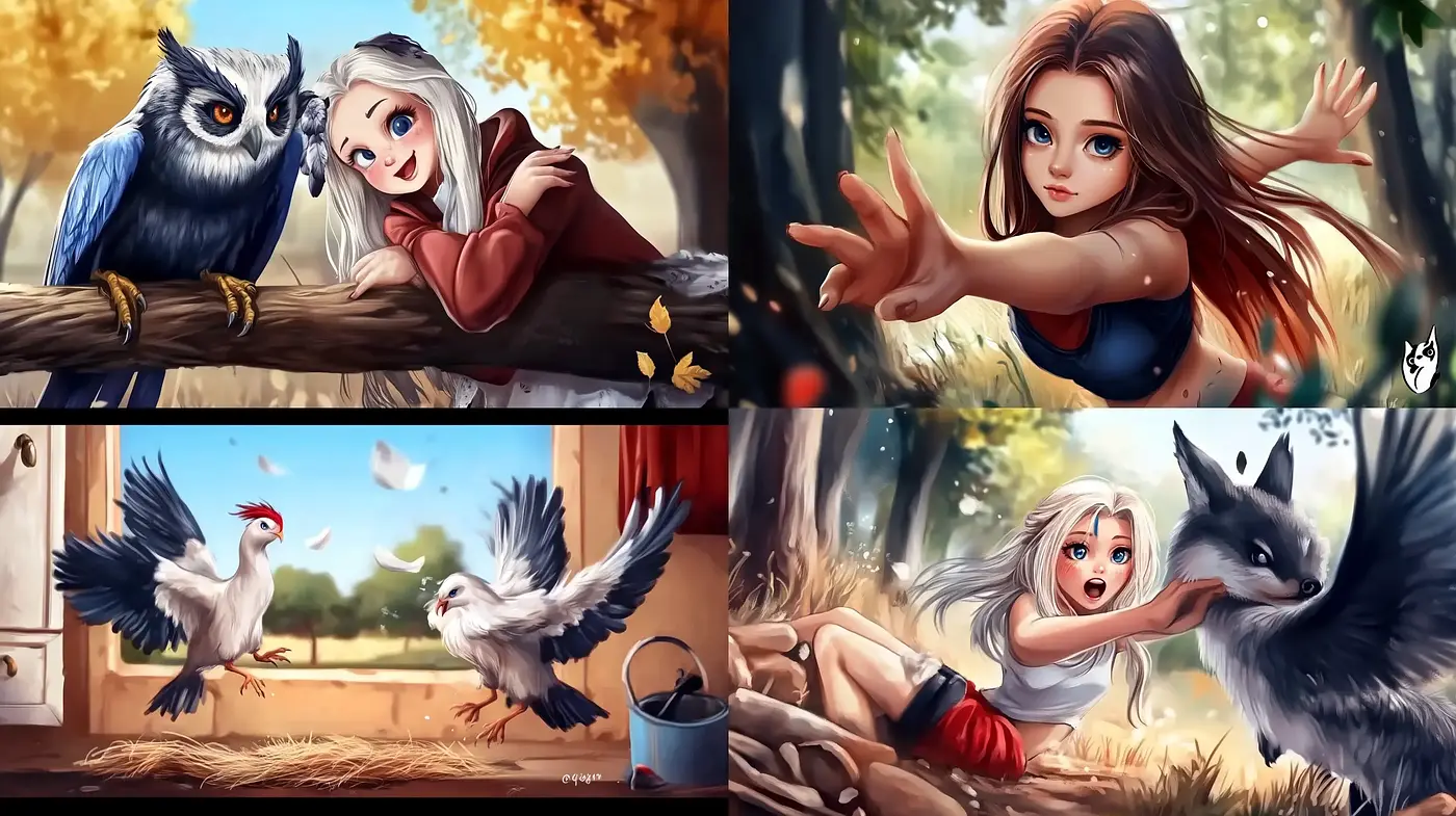 Idyllic Countryside Storybook Illustration Collection - Midjourney sref style