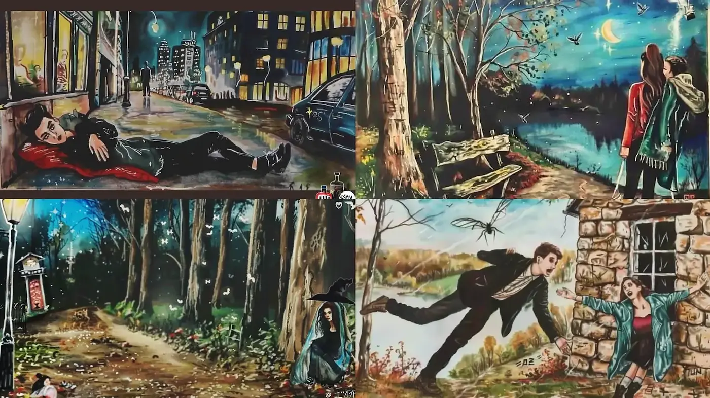 Cinematic Emotional Landscapes with Dramatic Storytelling - Midjourney sref style