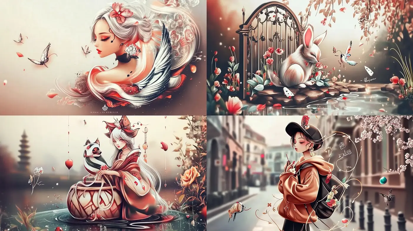Whimsical Autumn Dreamscape with Enchanted Ethereal Influences - Midjourney sref style