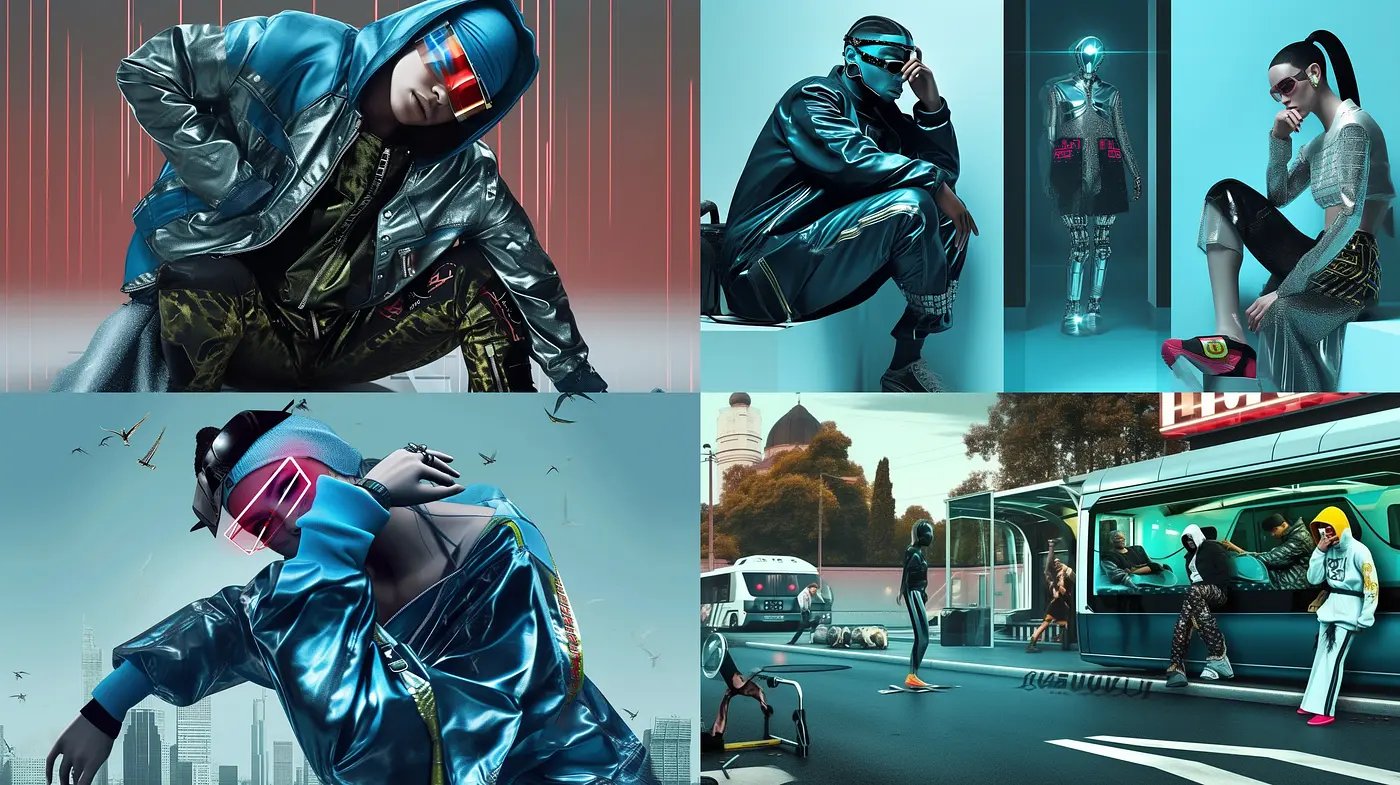 Futuristic Urban Elegance with Cyberpunk Overtones - Midjourney sref style