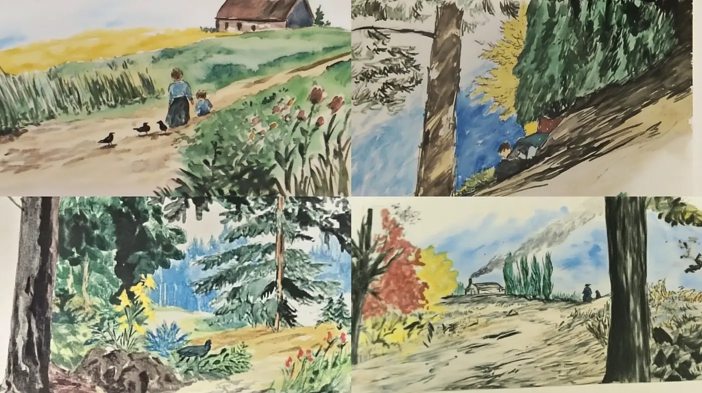 Impressionistic Landscape Echoes with Pastoral Charm - Midjourney sref style