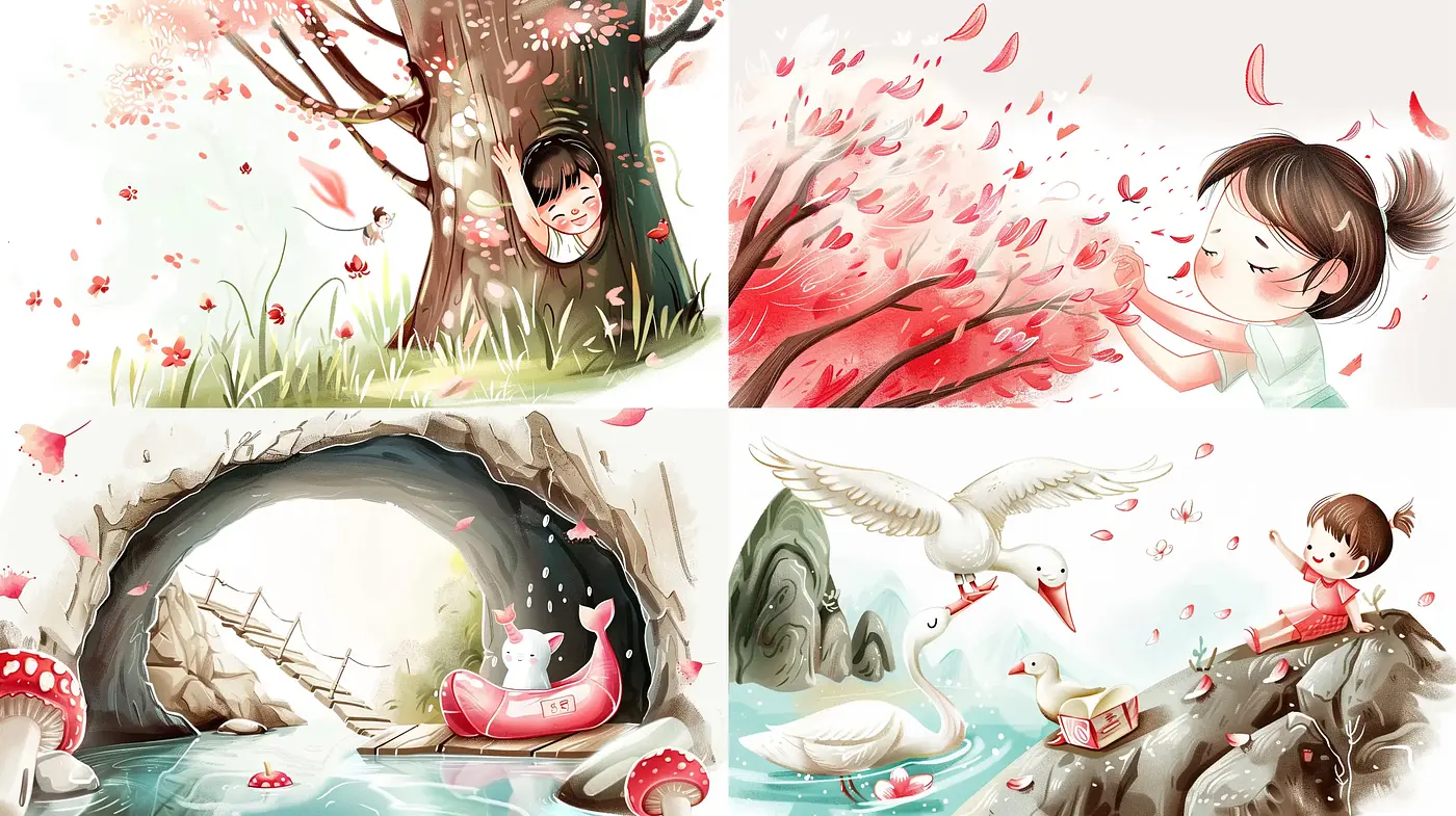 Whimsical Watercolor Harmony: Dreamy Pastel Narratives - Midjourney sref style