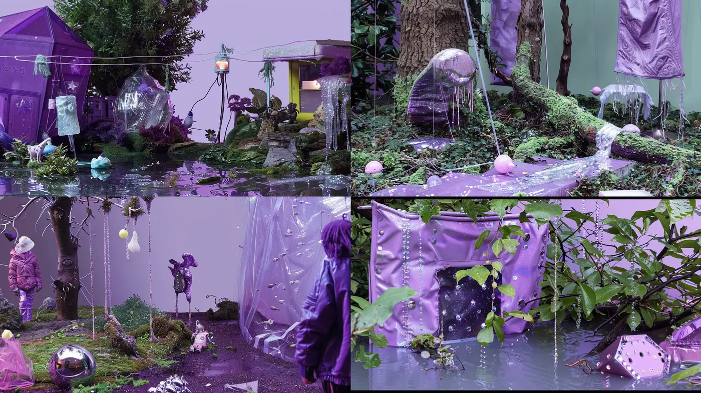 Lavender Haze Surrealist Dreamscape - Midjourney sref style