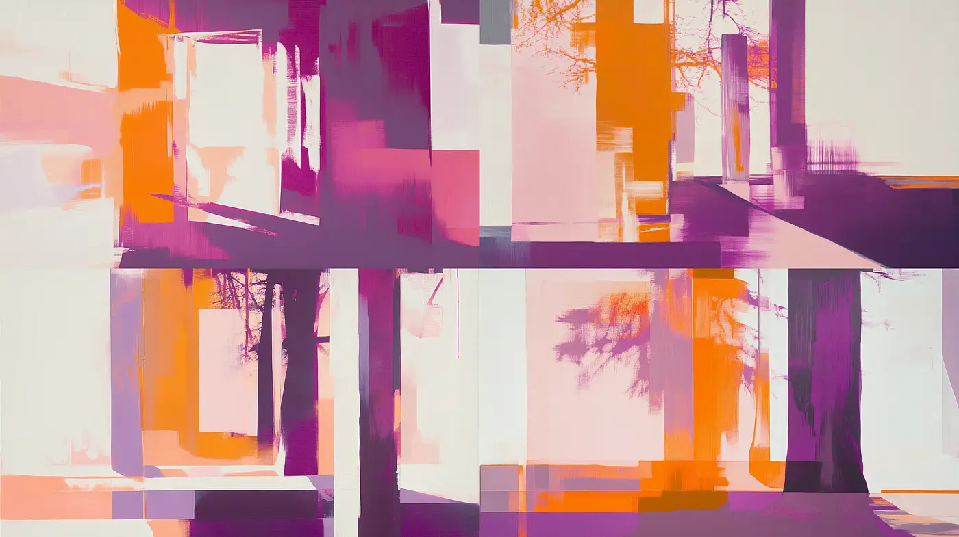 Abstract Color Fusion with Geometric and Organic Interplay - Midjourney sref style