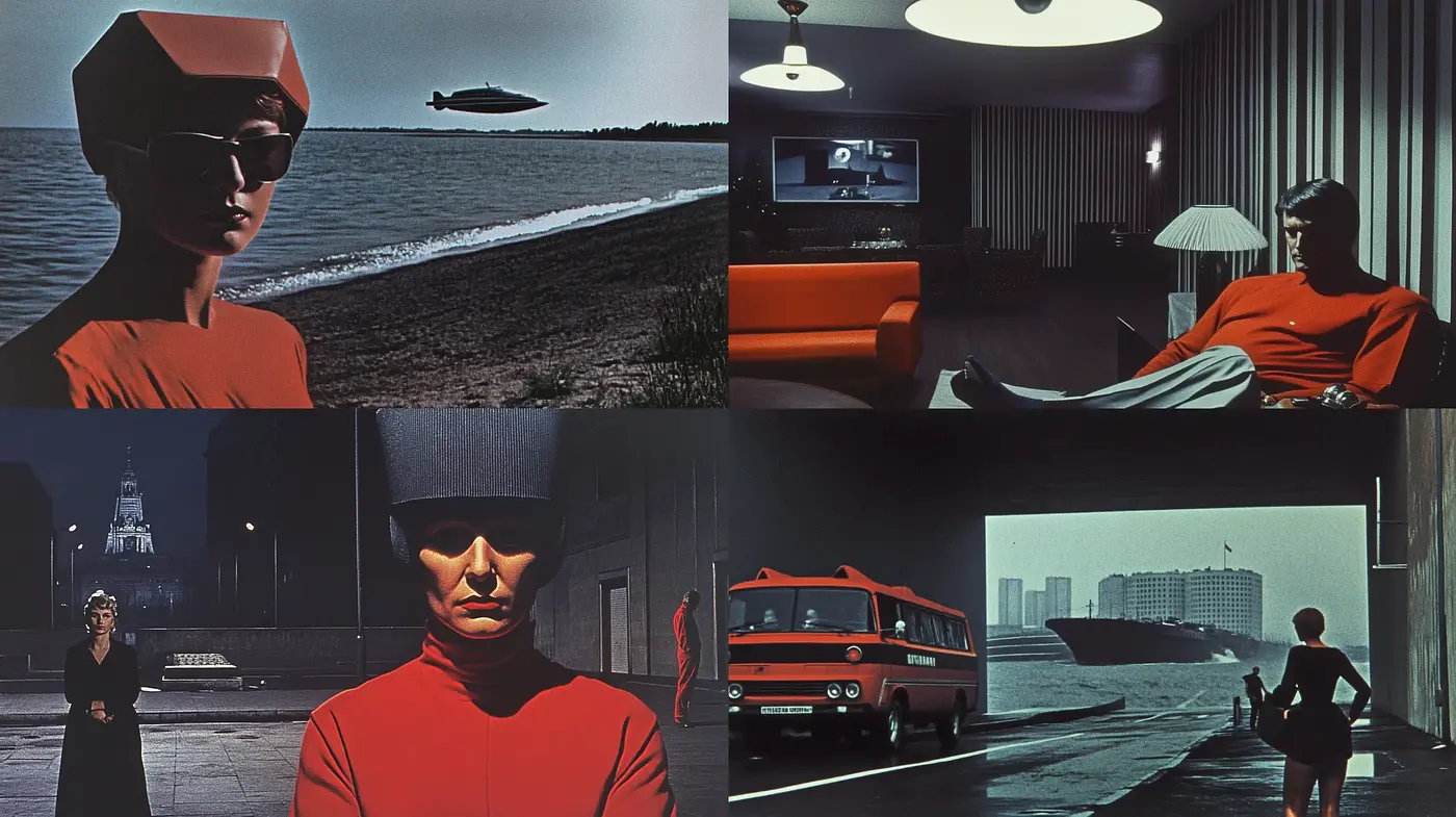 Futuristic Retro Cinematic Panache - Midjourney sref style