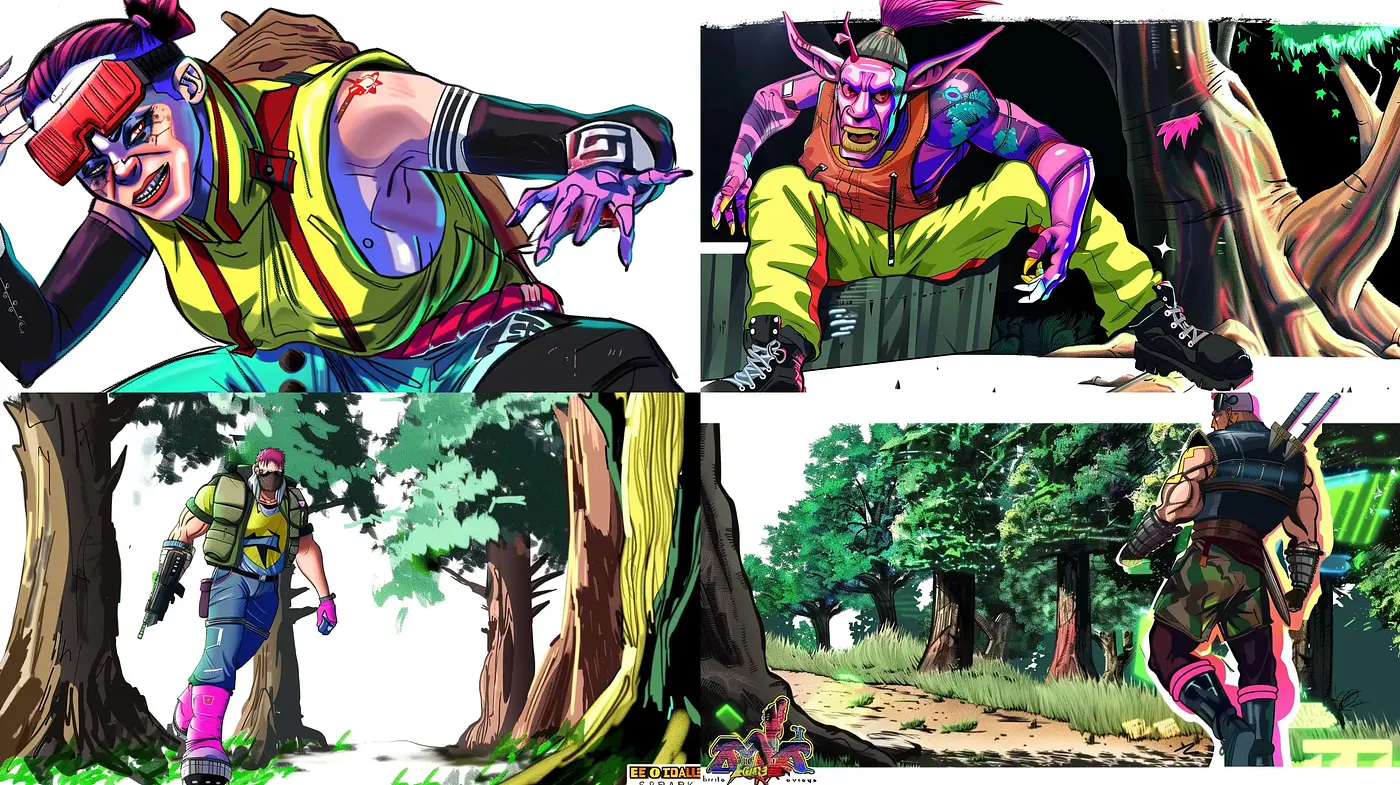 Dynamic Anime-Inspired Action - Midjourney sref style