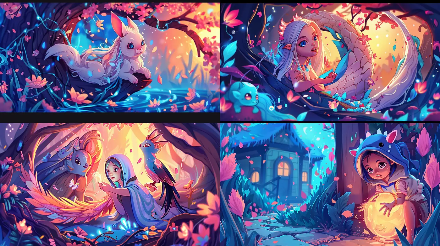 Enchanted Twilight: A Magical Meld of Dreamy Hues and Ethereal Light - Midjourney sref style