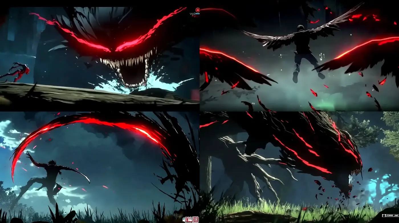 Ethereal Nocturne: A Fusion of Dynamic Brushwork and Sinister Elegance - Midjourney sref style