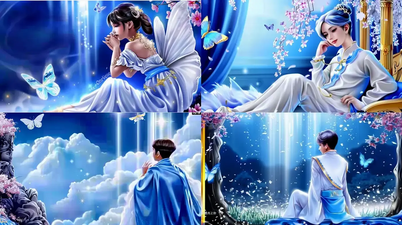 Serene and Ethereal Scene Representations with Nature Motifs - Midjourney sref style