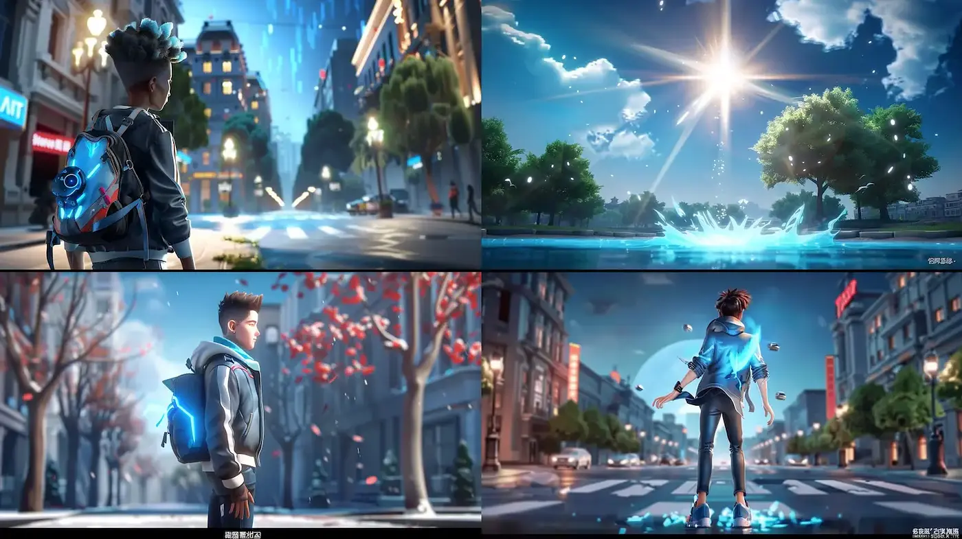 Dynamic and Vibrant Urban Scene with a Contemporary Touch - Midjourney sref style