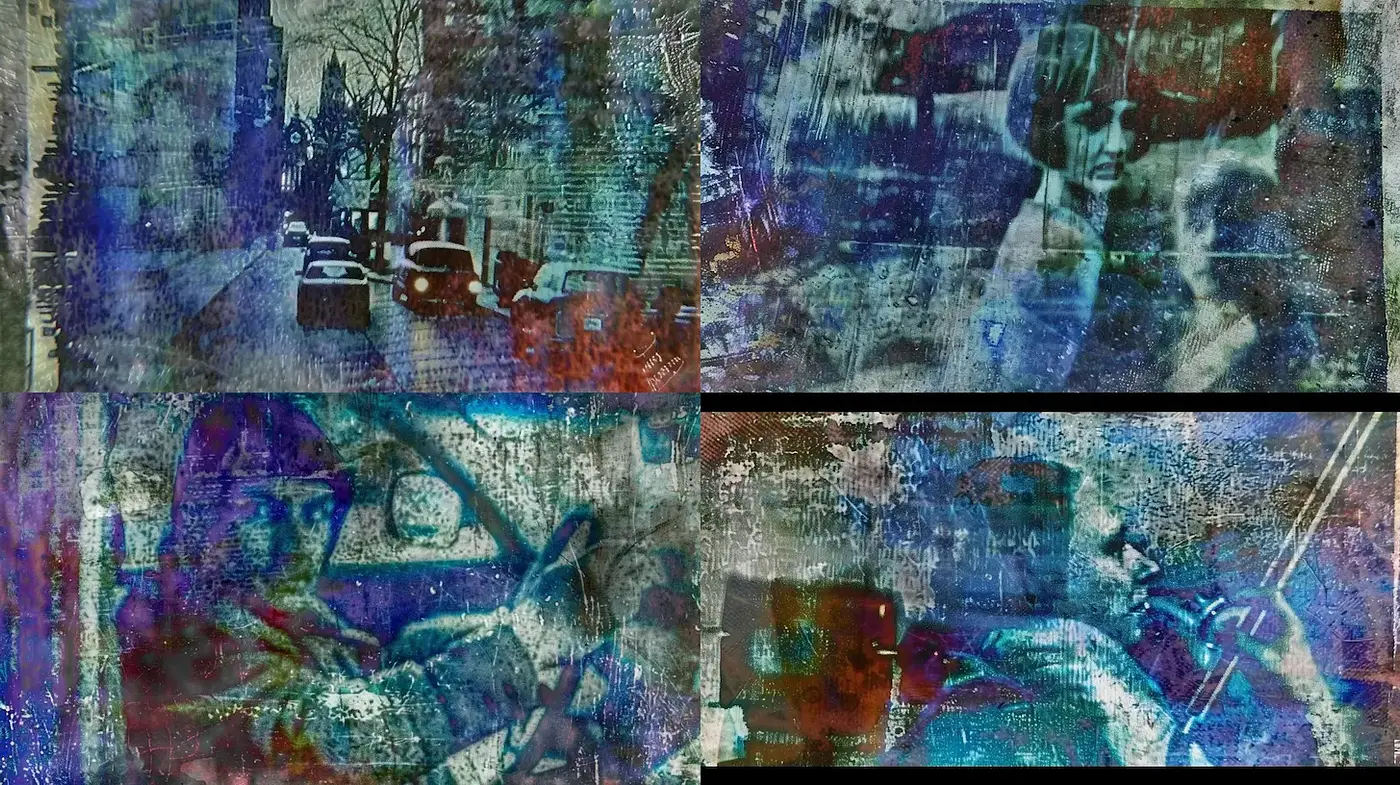 Distorted Urban Narratives with a Surreal Touch - Midjourney sref style