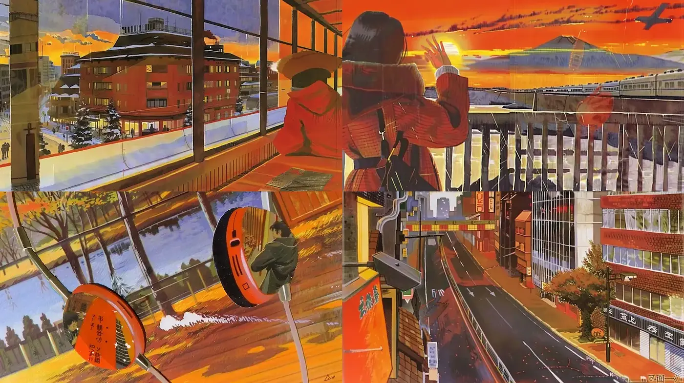 Spectacular Urban Landscapes with a Retro-Chic Aesthetic - Midjourney sref style