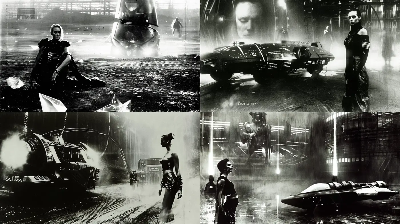 Neo-Noir Cyberpunk Dreamscape: A Homage to Futuristic Dystopia - Midjourney sref style