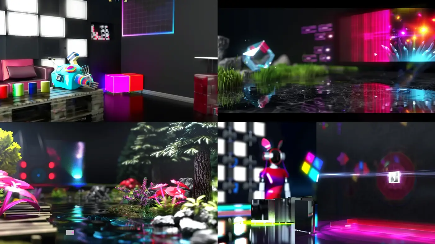 Futuristic Neon Dreamscape with Surreal Overtones - Midjourney sref style