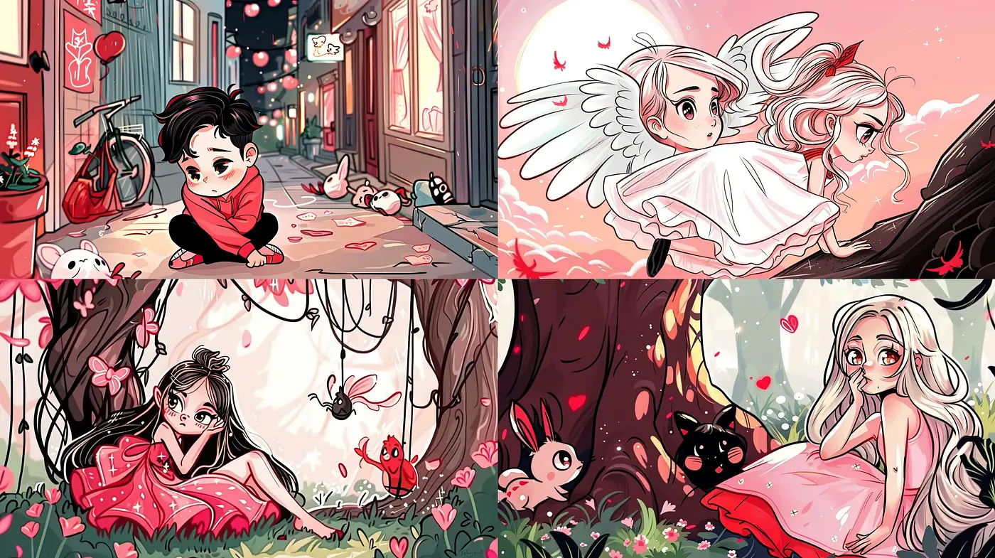 Whimsical Storybook Illustrations with a Magical Anime Essence - Midjourney sref style