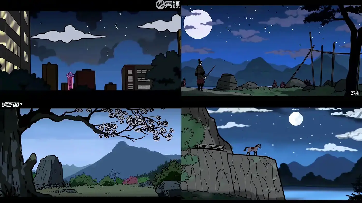 Consistent Nighttime Landscapes with Artistic Variation - Midjourney sref style