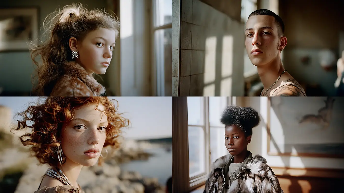 Contemporary Portraiture with a Vintage and Naturalistic Aesthetic - Midjourney sref style