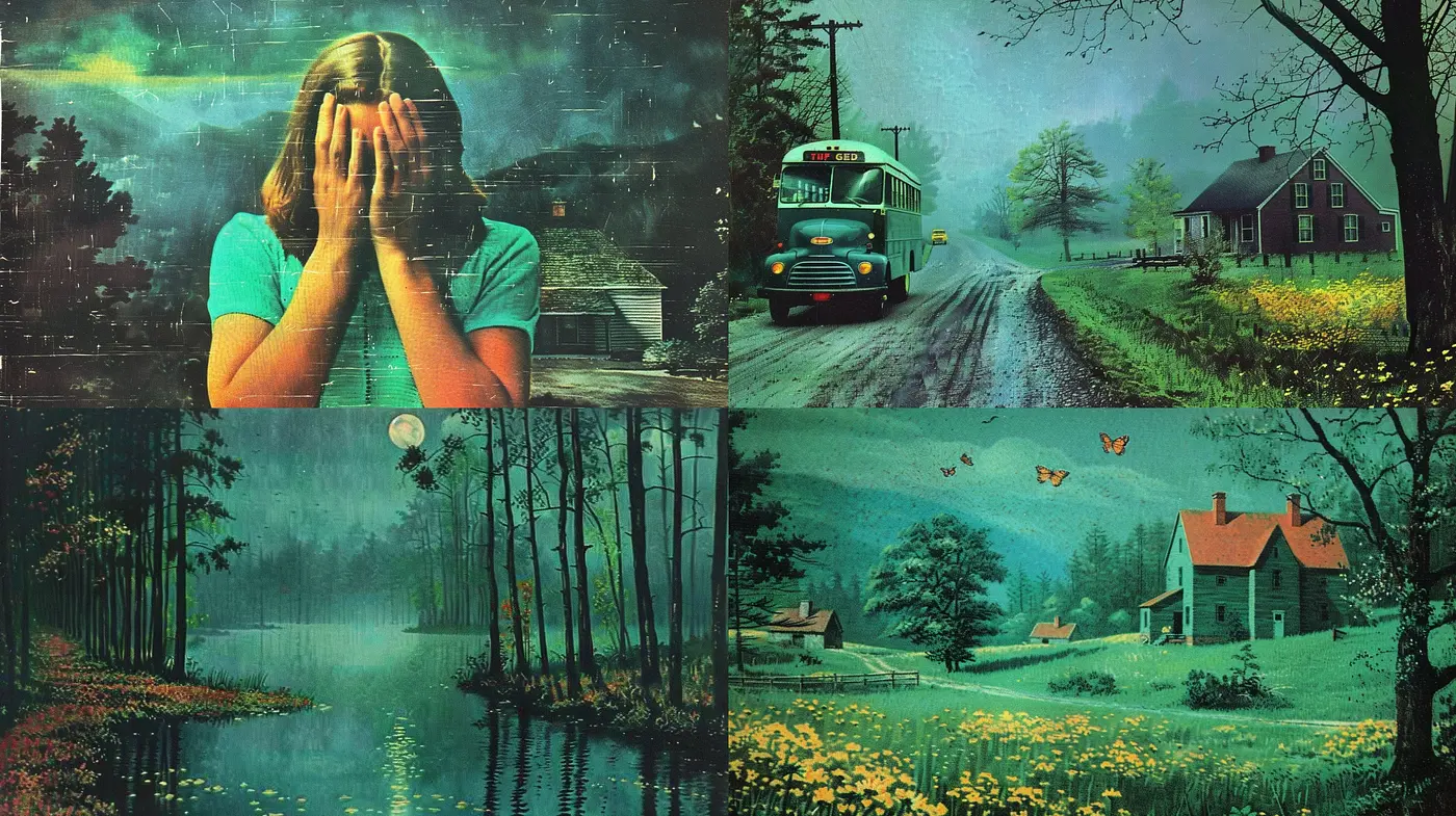 Ethereal Dreamscape: A Fusion of Mystical Hues and Nostalgic Textures - Midjourney sref style