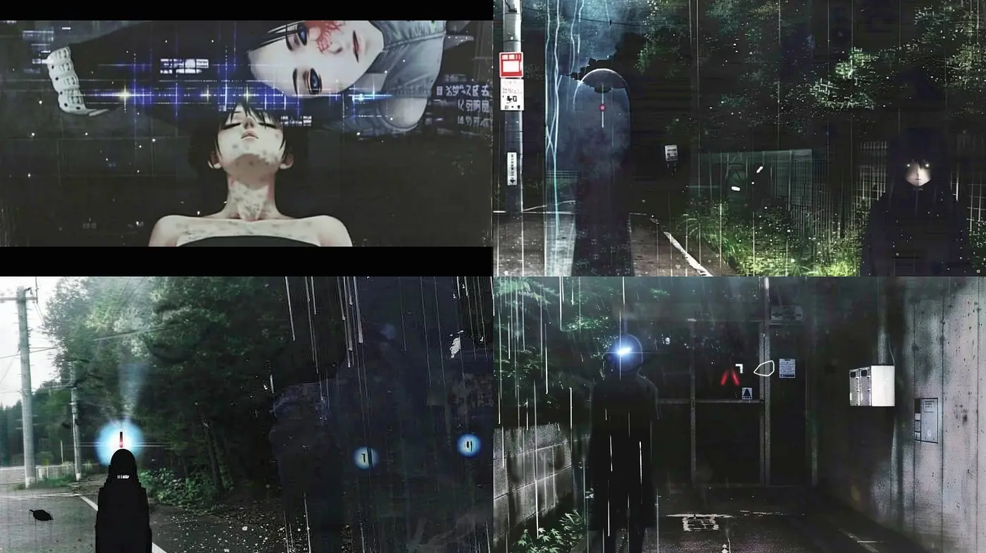 Nocturnal Cyberpunk Dreamscape: A Fusion of High-Tech and Gloom in Urban Nightscapes - Midjourney sref style