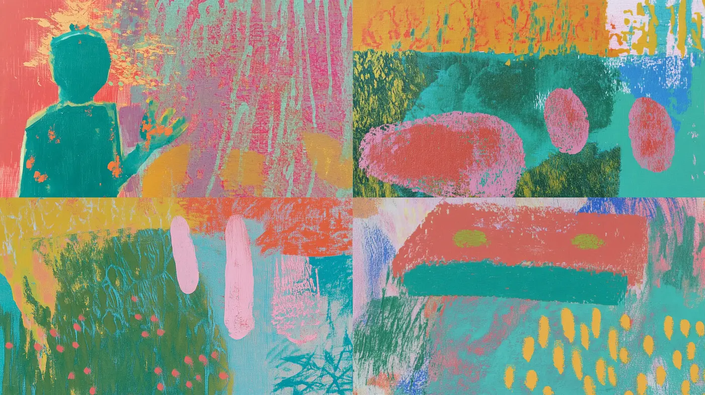 Abstract Color Play with a Lively Expressionist Influence - Midjourney sref style