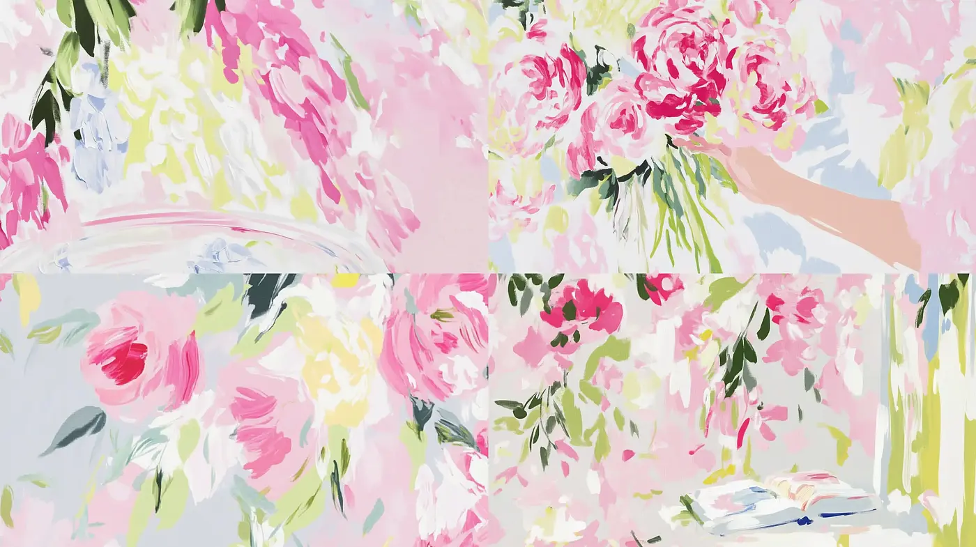 Ethereal Pastel Florals: A Homage to Light Impressionist Brushstrokes - Midjourney sref style
